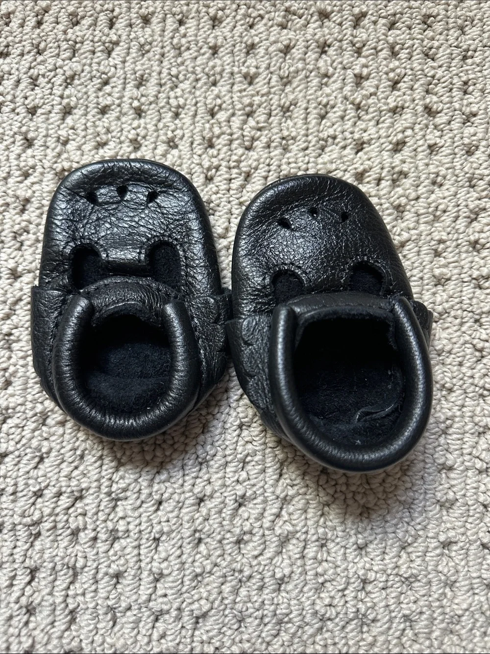 Freshly Picked Black Leather Mary Jane Moccasins